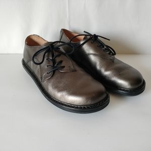 Trippen Metallic Leather Asymmetrical Lace Up Shoes Women's Size 38 US Size 7